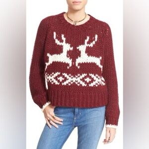 Free people dancer prancer chunky knit sweater size medium